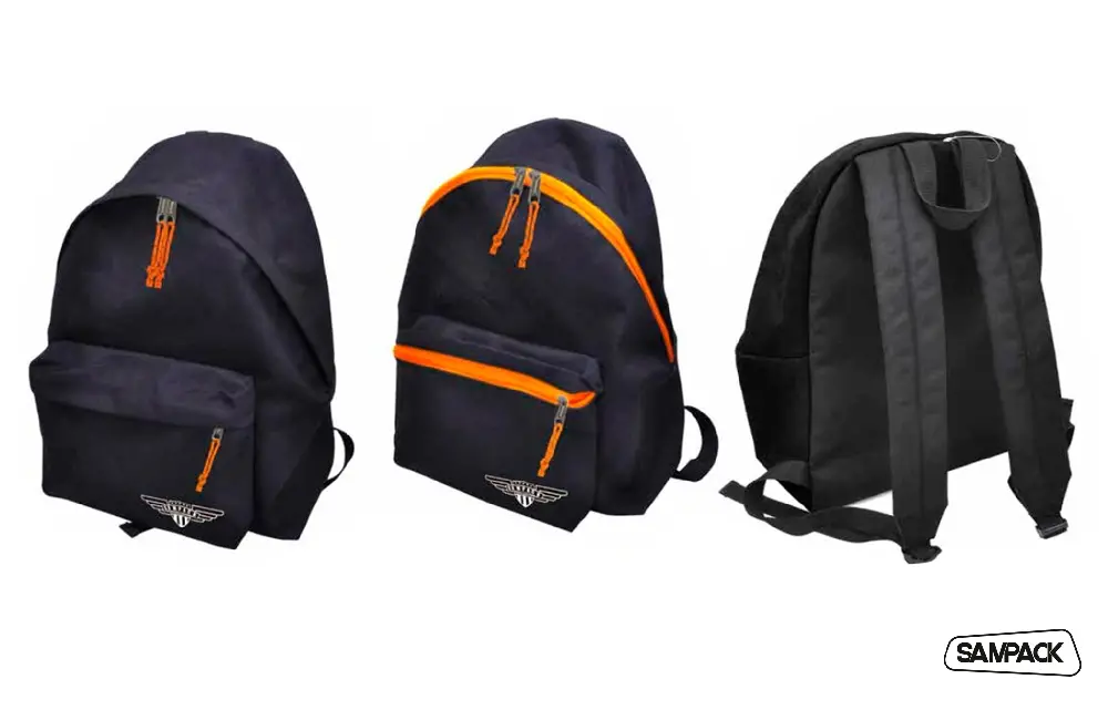 LARGE BLACK ECO BACKPACK WITH NARA ZIPPER