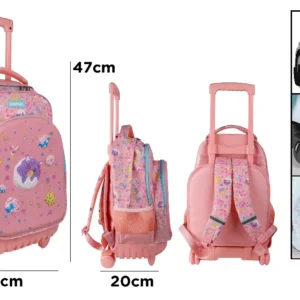 SCHOOL BACKPACK WITH TROLLEY AND WHEELS