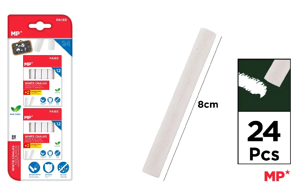 WHITE CHALK BLISTER 24 pcs.