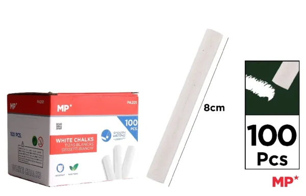 WHITE CHALK BOX 100 PCS.