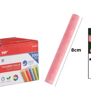 COLORED CHALK BOX 100 PCS.