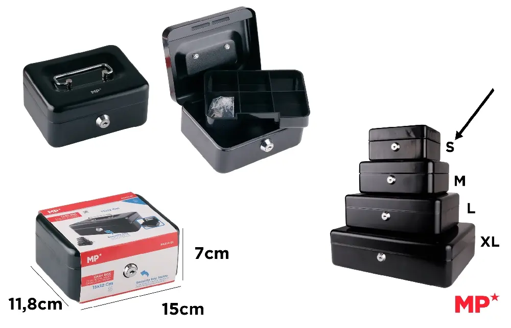 PORTABLE SAFE WITH KEY.