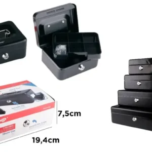 PORTABLE SAFE WITH KEY.