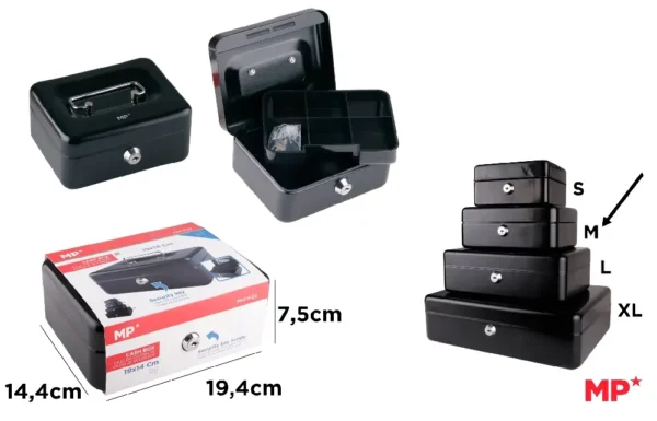 PORTABLE SAFE WITH KEY.