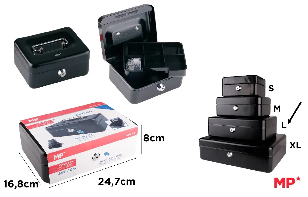 PORTABLE SAFE WITH KEY..