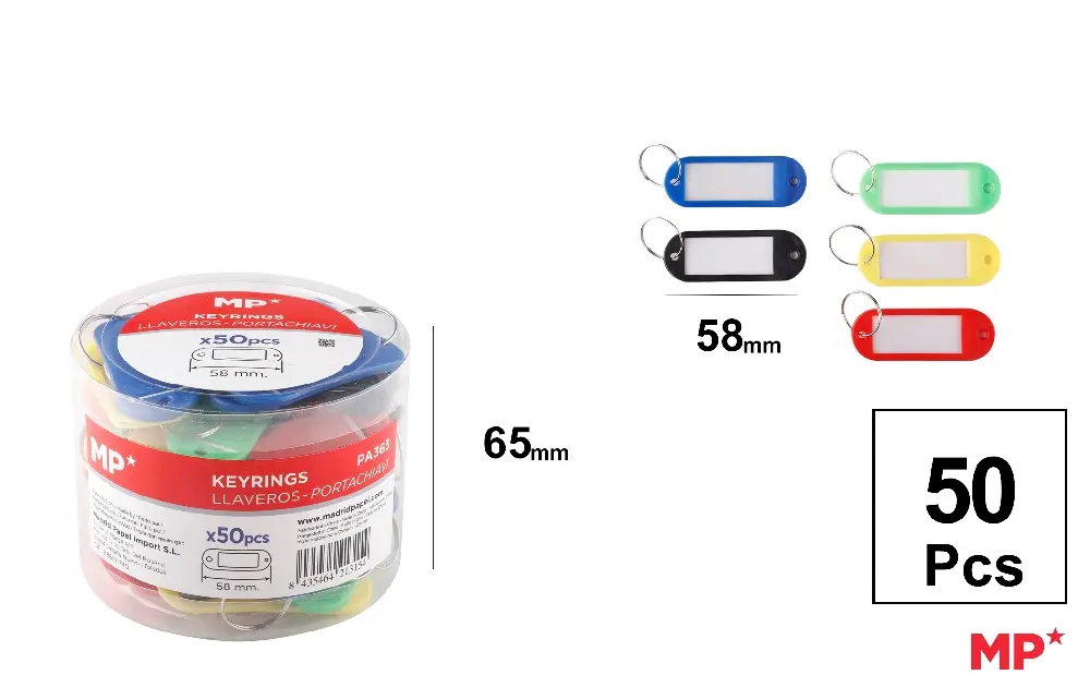 KEYCHAIN ​​LABEL HOLDER 50 pcs.