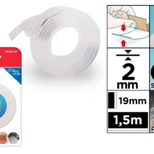 TRANSPARENT DOUBLE-SIDED TAPE 2 mm x