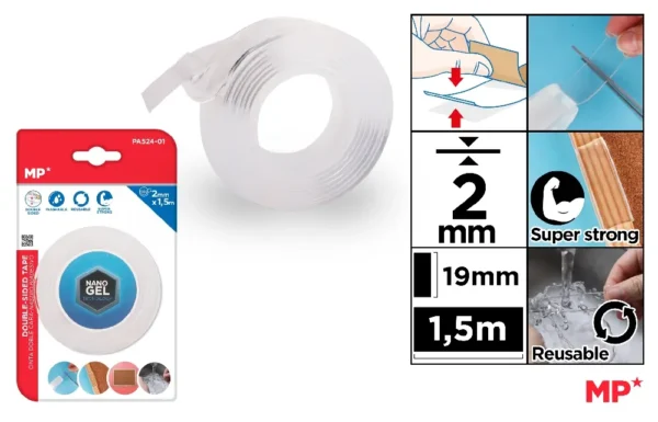 TRANSPARENT DOUBLE-SIDED TAPE 2 mm x