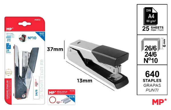 PREMIUM METAL STAPLER 123 x 33 x 71