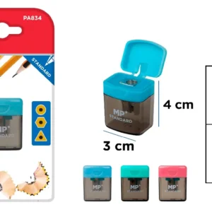 PENCIL SHARPENER WITH CONTAINER AND LID