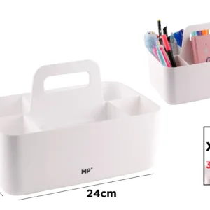 WHITE DESK ORGANIZER.