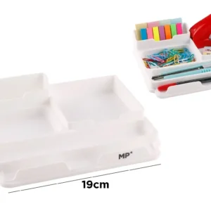 WHITE DESK ORGANIZER.
