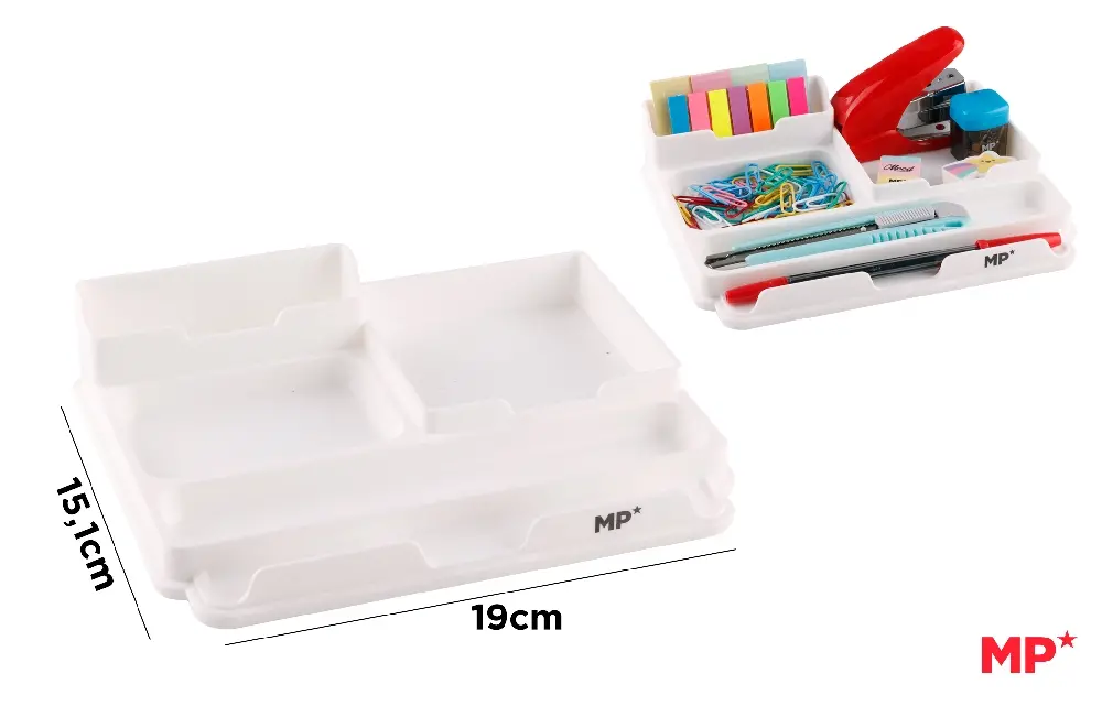 WHITE DESK ORGANIZER.