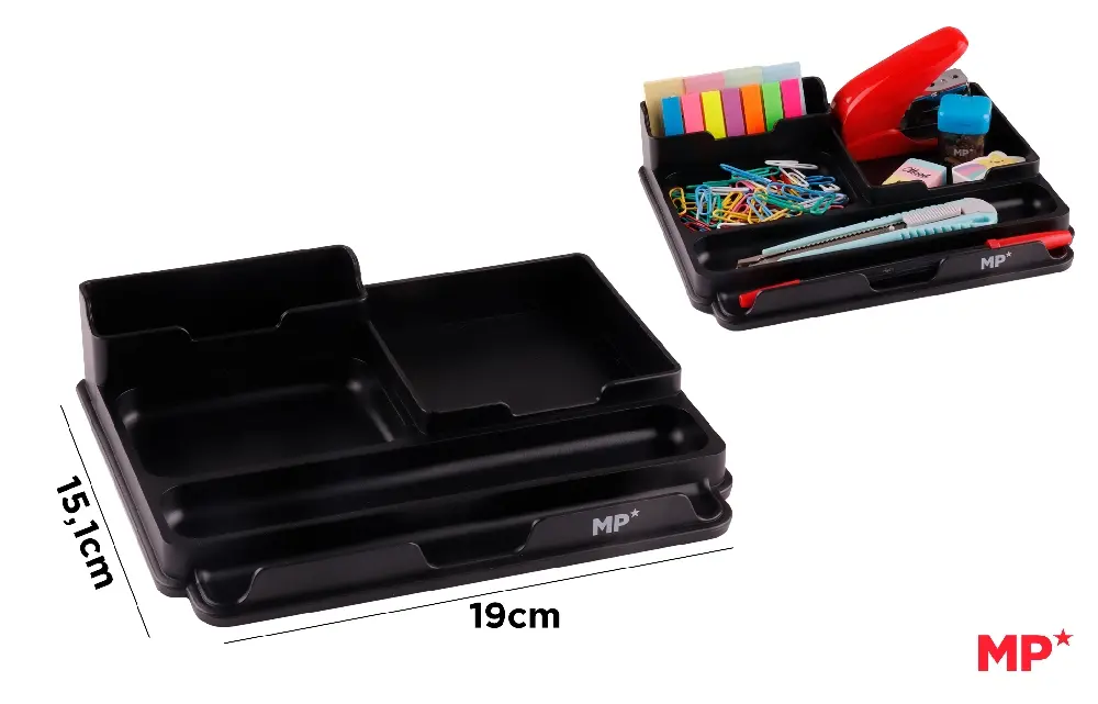 BLACK DESK ORGANIZER