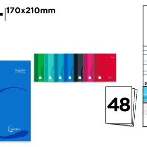 Stapled notebook A5+ 48 sheets 60 g/m² PA