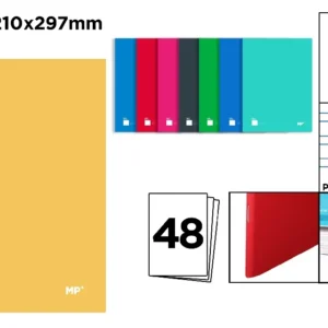Stapled notebook A4 48 sheets 60 g/m² PAU