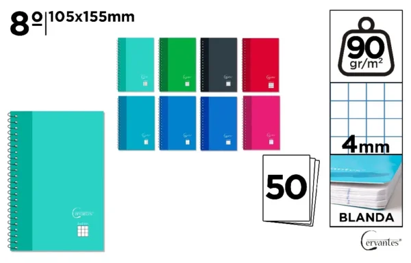 BLOCK EIGHTH 50 GRID SHEETS