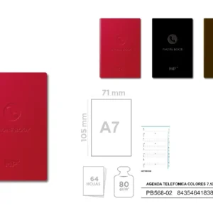 NOTEBOOK RED LINED COVER A6.