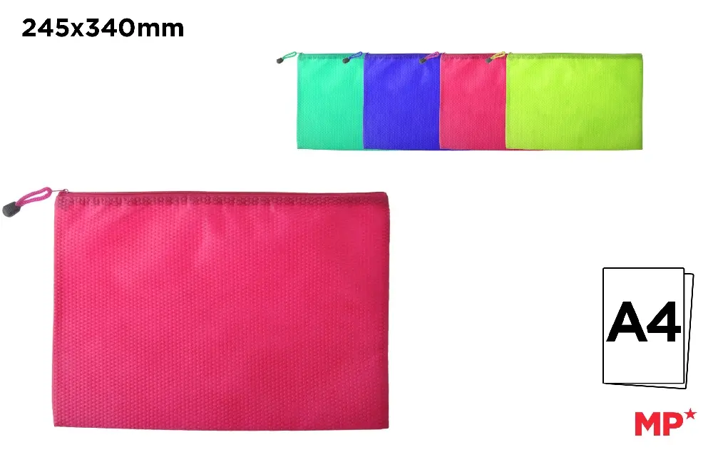 A4 fabric zipper folder