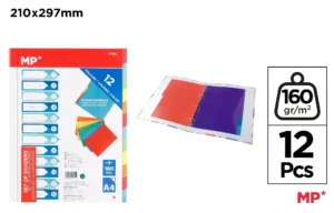 12 COLOR A4 CARDBOARD SEPARATORS