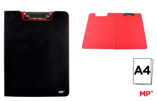 NOTE HOLDER WITH RED FLUORESCENT SIDE CLIP