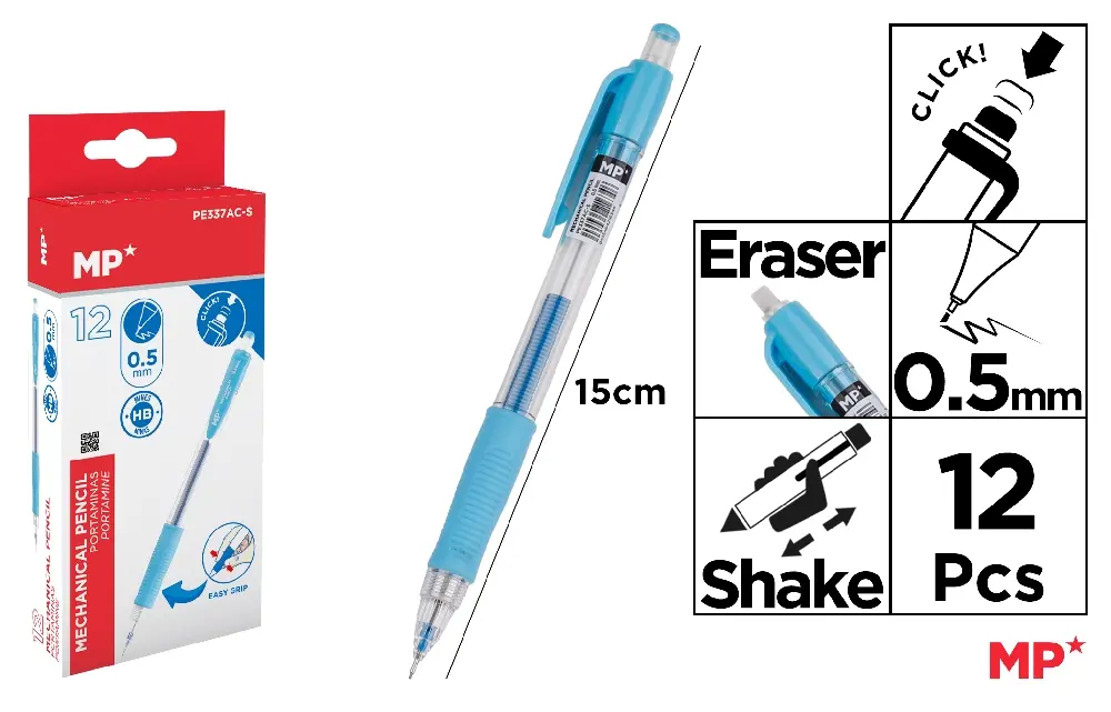 EASY GRIP MECHANICAL PENCIL 0.5 mm 12 pcs..