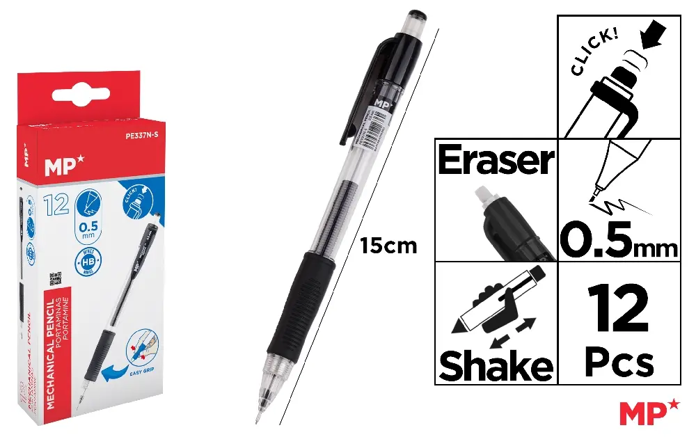 EASY GRIP MECHANICAL PENCIL 0.5 mm 12 pcs..