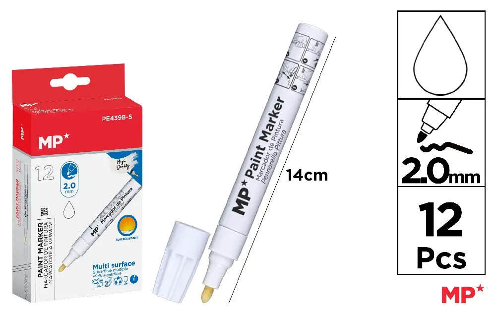 WHITE PAINT MARKER.