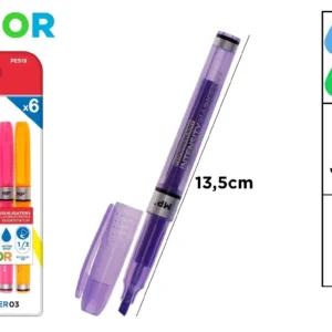 Fluorescent Marker 6 Units Savings Pack
