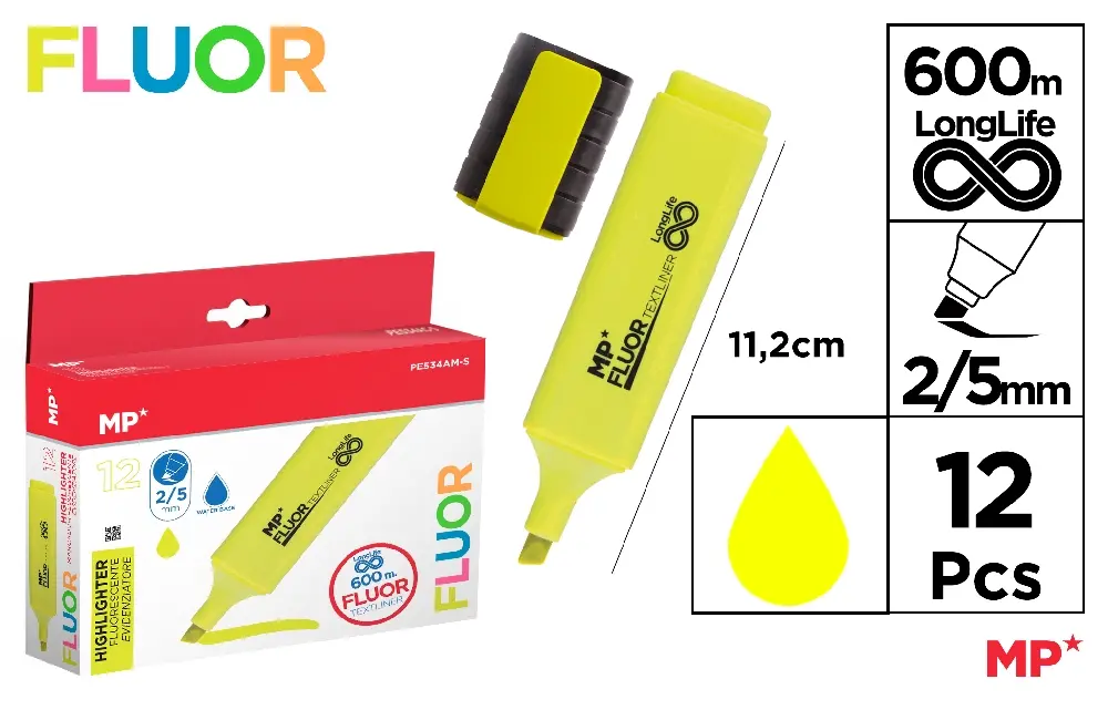 YELLOW FLUORESCENT MARKER.