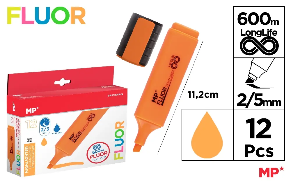 ORANGE FLUORESCENT MARKER.