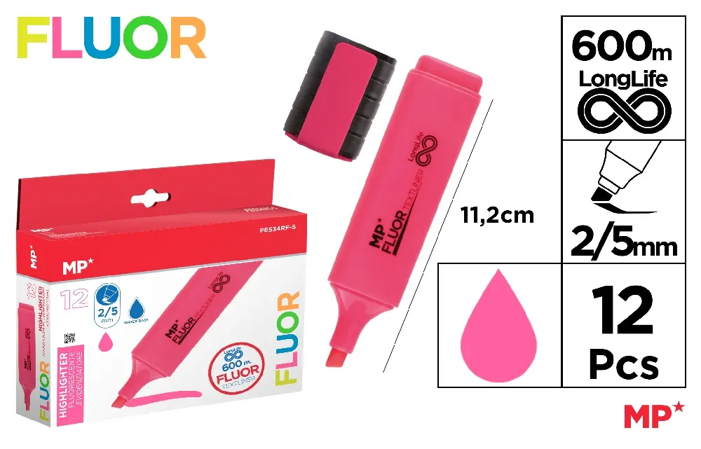 PINK FLUORESCENT HIGHLIGHTER.