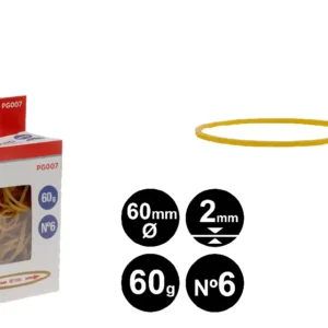 ELASTIC RUBBERS 60 g 60 x 2 mm.