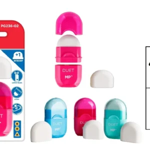 Sharpener with container and eraser
