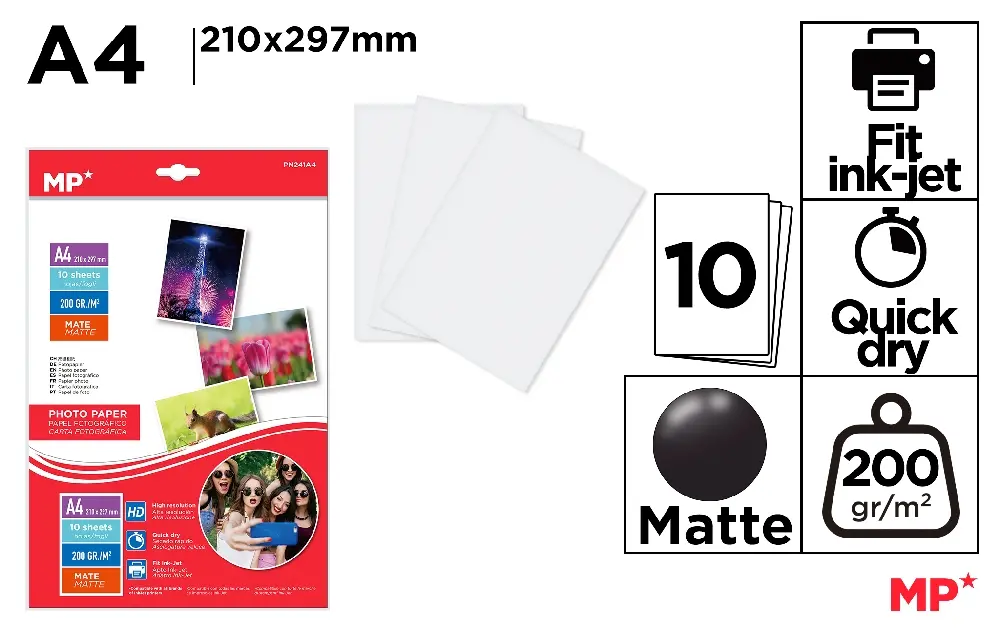 PHOTOGRAPHIC PAPER 10 SHEETS