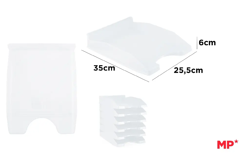 TRANSPARENT OFFICE TRAY.