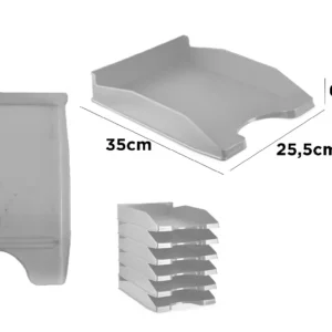 DARK GREY OFFICE TRAY.
