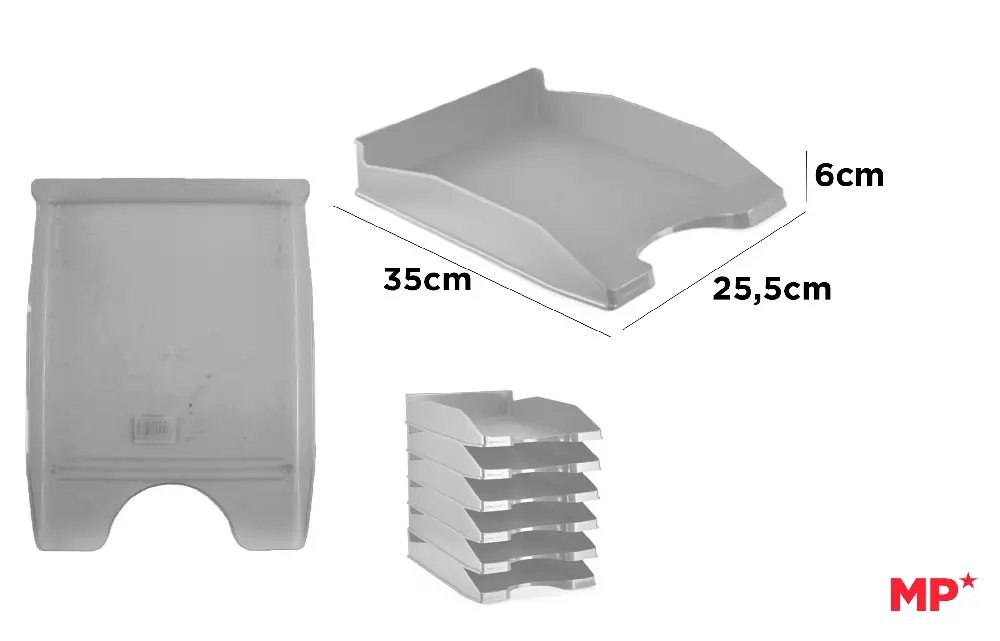 DARK GREY OFFICE TRAY.