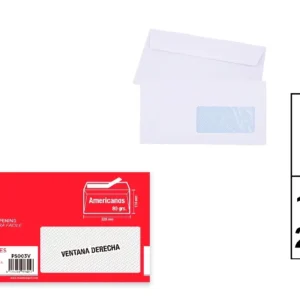 ENVELOPE 110 x 220 mm WINDOW 15 pcs.