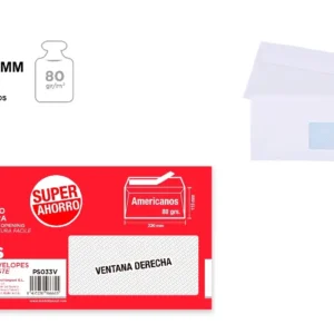 AMERICAN ENVELOPE 220 x 110 mm 50 Units.