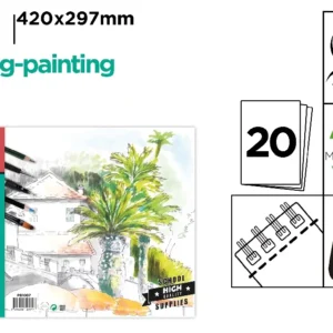 DRAWING-PAINTING BLOCK 160 g/m² 20 SHEETS