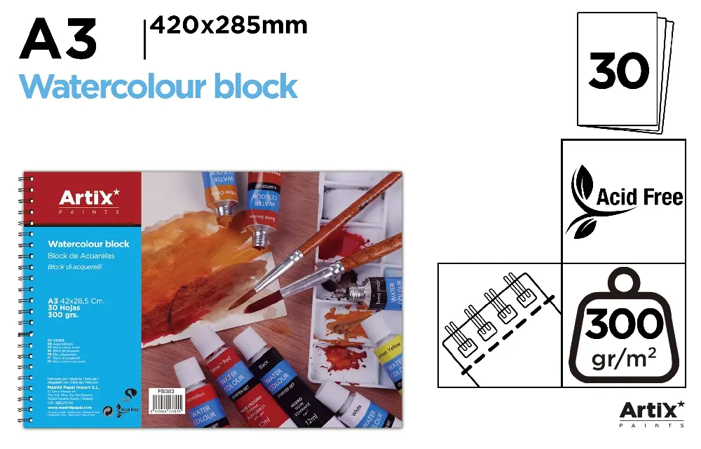A3 WATERCOLOR BLOCK 30 SHEETS