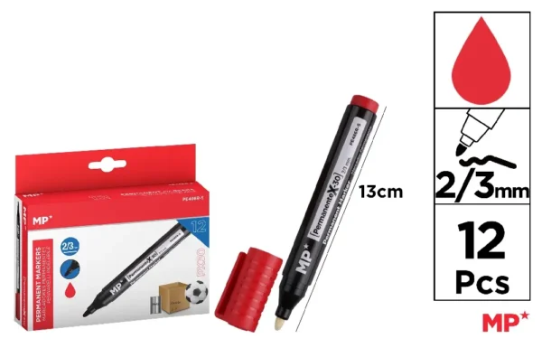 RED PERMANENT MARKER.