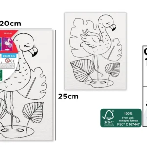 CHILDREN'S CANVAS FOR COLORING 20 x 25 cm