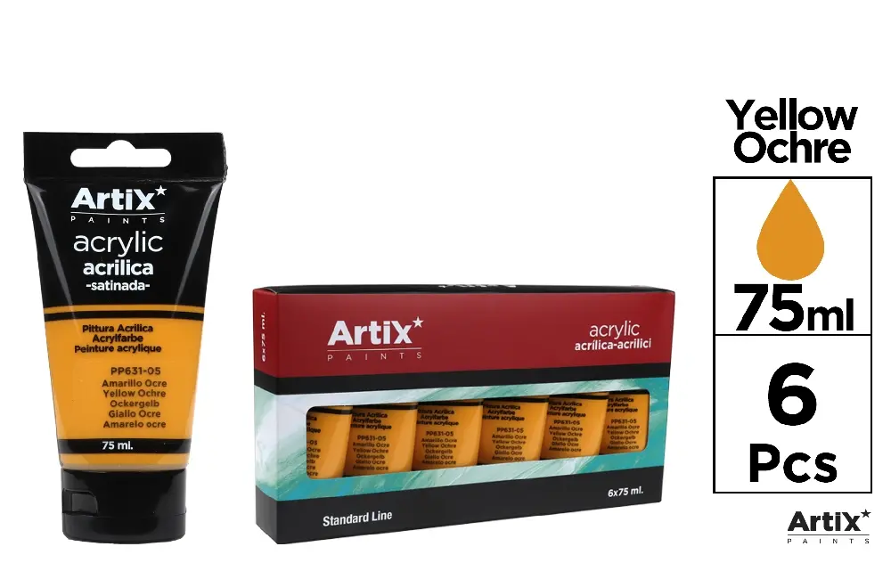 ACRYLIC PAINT YELLOW OCHRE 75 ml