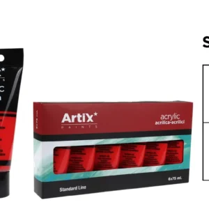 SCARLET RED ACRYLIC PAINT 75 ml