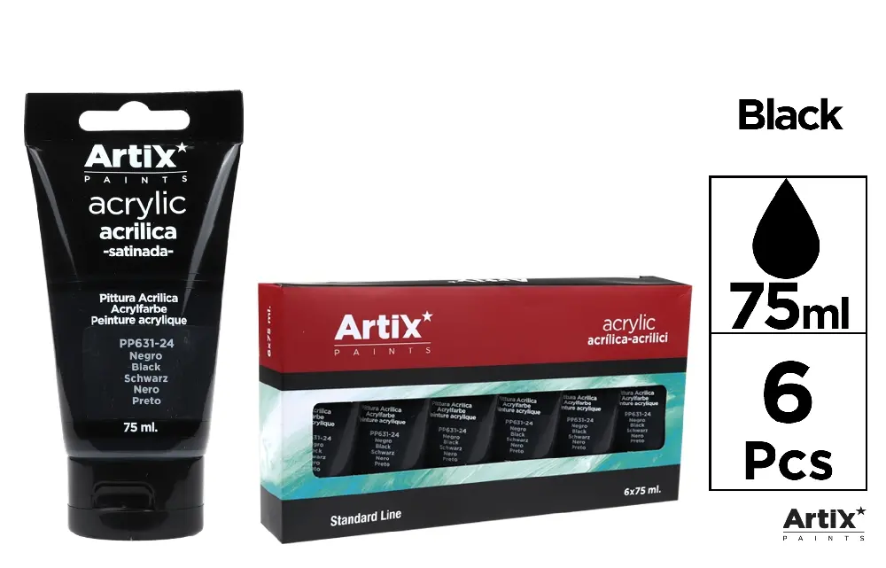 BLACK ACRYLIC PAINT 75 ml