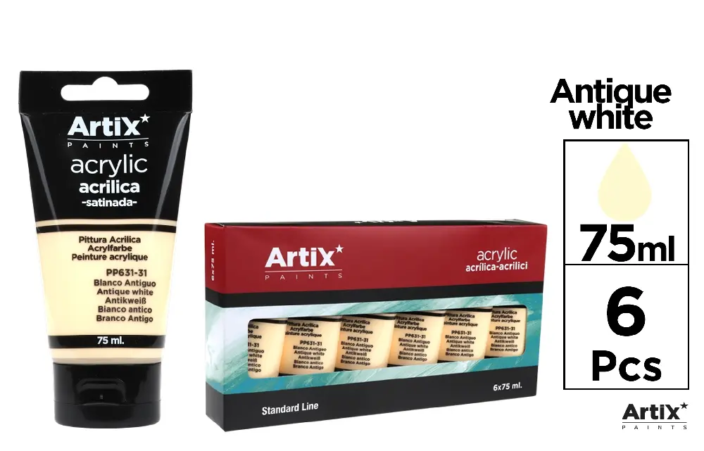 ANTIQUE WHITE ACRYLIC PAINT 75 ml