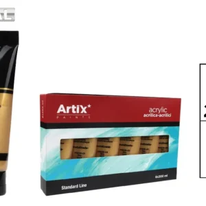 ACRYLIC PAINT TUBE 200 ml METALLIC GOLD