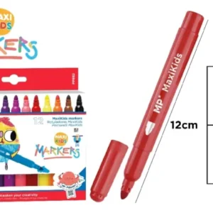 MAXI KIDS MARKERS 12 Units.